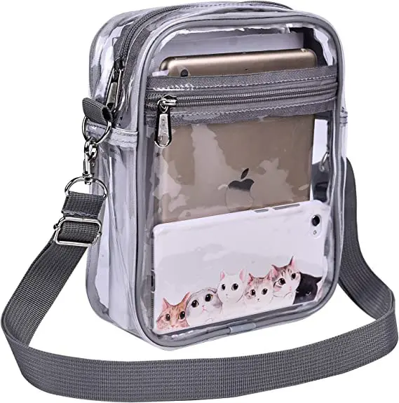 Travel Clear PVC Messenger Bag Crossbody Shoulder Bag