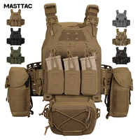 Gilet tactique multifonctionnel PS9006 en nylon MOLLE à dégagement rapide avec pochette pour chargeur, pour entraînement extérieur, camouflage utilitaire