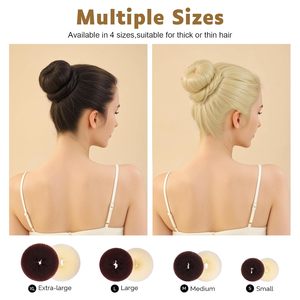 Vente directe usine – Nouveauté : Chignon portable en nylon multi-tailles pour femme, pour un chignon bouffant et élégant - Product Image 2