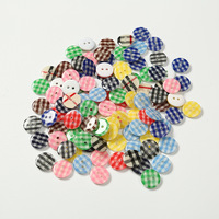 Boutons carrés en résine écologique lavables, à deux trous, à motif à carreaux, pour chemises, vêtements pour bébés, artisanat DIY, vente en gros