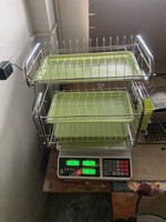 Organisateur de cuisine, égouttoir à vaisselle en métal en forme de L à trois niveaux, support de séchage pour comptoir, égouttoir à bols, support de rangement moderne et minimaliste