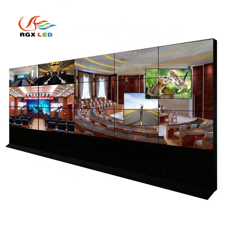 Домашняя бесшовная рекламная ТВ-стена RGX 55 дюймов 2*2 3*3 1,7 мм Ультра узкая рамка ЖК-видеостена с HD рекламным дисплеем