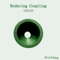 Raccord de Transition Écologique en PPR Vert pour Alimentation en Eau, Raccord Réducteur pour Tuyau PPR, Douille pour Plomberie Eau Chaude et Froide 50*20mm