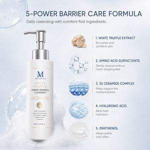 Limpiador Facial con Aminoácidos White Truffle Amino Barrier Cleanser 80ml, Espuma Suave con Ceramida, Ácido Hialurónico y Pantenol, Cuidado Diario para Todo Tipo de Piel - Product Image 6
