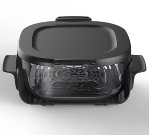 Venta <span class=keywords><strong>Directa</strong></span> de Fábrica: Freidora de Aire Eléctrica de Vidrio con Juego de Recipientes Reemplazables 2.5L+6L, 1500W, Pantalla Táctil Visible, Multicocina Doméstica - Product Image 3
