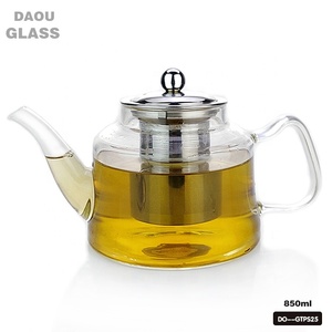 Fire Directly Handmade Glass <strong>Tea</strong> <strong>Pot</strong> with Stainless Steel <strong>Infuser</strong> Airtight Glass Water <strong>Pot</strong> - Product Image 2