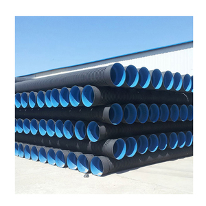 Tuyau de drainage en PE corrugé à double paroi HDPE Sn4 Sn8 Sn16 18 pouces, tuyau de drainage en plastique HDPE - Product Image 2