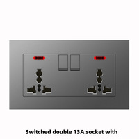 Prises murales électriques multifonctionnelles F60 de haute qualité à double 3 broches EU/UK/Universelles 10A/16A avec charge rapide USB Type C
