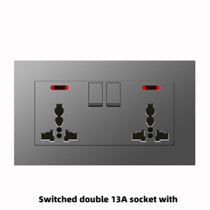 A2 Luxury High Quality KXN Double Pole Touch Panel Multi-Functional Electrical Wall EU/UK/Universal 10A/16A Power <strong>Socket</strong> ETL - Product Image 6