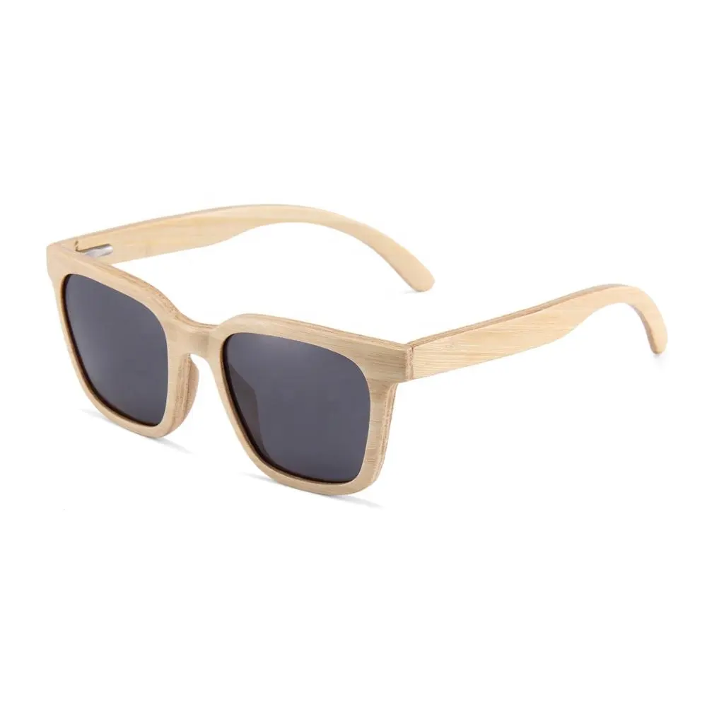Skateboard bamboo material sunglasses with polarized lenses metal 3+2 hinge 2021