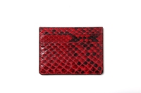 Portefeuille en cuir de conception de logo personnalisé de porte-cartes professionnel en peau de python pour hommes et femmes