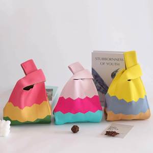 Fashion Luxury Flower Pattern Mini <b>Purse</b> Women Handbag <b>Cute</b> Knitted Tote Bag - Product Image 4