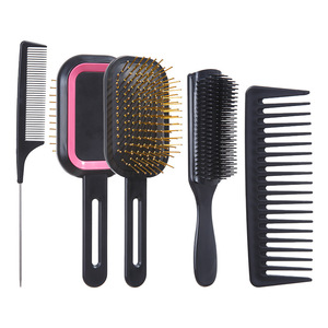 Set de Peines para el Cabello con Peine Desmontable para Dar Volumen, Peine de Dientes Anchos de Nueve Filas, Peine para Mechas y Peine de Acero con Punta Fina - Product Image 1