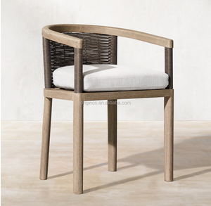 מודרני 6-seater פינת אוכל מלונות מסעדות גנים ריהוט גן הכולל סט כסאות שולחן עץ טיק עץ טיק - Product Image 2