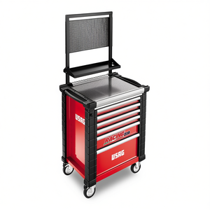 Usag <b>Tool</b> Cabinet 519 Act11 Red <b>Rolling</b> With Drawers And Top Shelf - Product Image 2