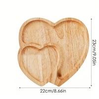 Planche à charcuterie en bois en forme de cœur de qualité supérieure, plateau de service en bois massif durable, cadeau personnalisé pour mariage, hôtel, vente en gros