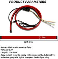 Bande lumineuse LED de freinage supplémentaire BRAD pour voiture, feu arrière de freinage, troisième feu stop, feu stop surélevé, feux de freinage de voiture