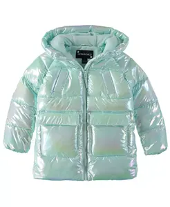 Anak-anak grosir gelembung Puffer Down mantel tren atas perempuan musim dingin Crop anak-anak mantel jaket kualitas tinggi Logo kustom