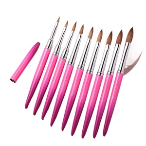 30%Kolinsky Acrylic Nail <b>Brush</b> 16 for Art <b>Brush</b> Metal Holder Factory Custom Nail Art Supplier - Product Image 2