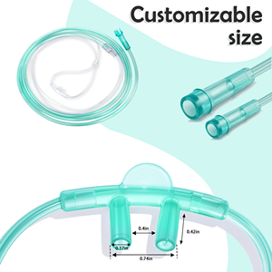<span class=keywords><strong>Masque</strong></span> facial jetable de qualité médicale avec tube de 7 pieds pour thérapie <span class=keywords><strong>à</strong></span> <span class=keywords><strong>haute</strong></span> <span class=keywords><strong>concentration</strong></span> d'O2 <span class=keywords><strong>en</strong></span> vrac - Product Image 3