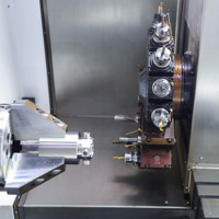 Torno de torneado CNC de cama inclinada de 3 ejes de buena calidad Leichman CK52MY con controlador CNC Syntec