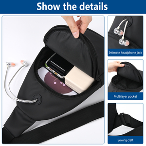 Tùy Chỉnh Sling Túi Crossbody Nylon Vai Duy Nhất Chéo Cơ Thể Của Người Đàn Ông Messenger Ngực Sling Túi Cho Nam Giới Túi Gói - Product Image 3