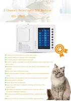 Electrocardiógrafo Veterinario de 3 Canales al por Mayor, Precio de Fábrica, EKG Digital para Animales con Pantalla Táctil de 7 Pulgadas, Listo para Enviar