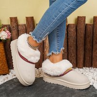 Bottes de neige antidérapantes pour femmes, légères, en cuir artificiel, chaudes, douces, confortables, en cuir