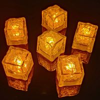 Luces LED de Cubo de Hielo con Logotipo Personalizado de Alta Calidad, Luces Intermitentes para Halloween, Bar, Baby Shower, Juguetes, Novedad, Venta al por Mayor, Plástico, Año Nuevo