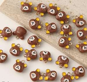 可爱卡通金属苹果珠吊坠DIY配件搞笑仿真核心魅力手机装饰金属水果雕像 - Product Image 3