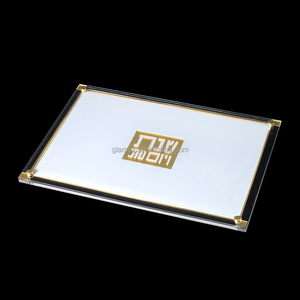 هدية اليهودية من جودايكا بمرآة ذهبية وفضية وحدود كلاسيكية من الأكريليك ولوسيت شالله - Product Image 4