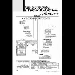 SMC Pneumatics ITV2030-212L5 Régulateur électro-pneumatique Équipement électrique - Product Image 1