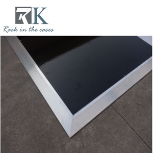 Dance Floor Portable Party Wedding Event Flooring with Black <b>Platform</b> Aluminum Edging - Product Image 2