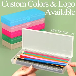 YUZMEI Özel Tasarım PP Plastik Kalem Kutusu Çocuklar İçin 180x70x25mm Sert Kırtasiye Çantası Çok Amaçlı Saklama Kabı OEM Logosu Mevcut - Product Image 1