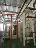 Cabine de peinture électrostatique en acier inoxydable clé en main, ligne de production de peinture en poudre électrostatique, contrôle PLC + écran tactile, CE ISO9001