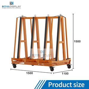 Bán buôn tải 1.5-2 tấn 2.5 Meter Glass Granite lưu trữ giỏ hàng đá <span class=keywords><strong>slab</strong></span> Giao thông vận tải một khung Giá xe đẩy kệ đứng - Product Image 4