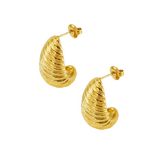 Zogxin Gold Plated Stud Earrings Geometric Oval Shape For Women Party Jewelry - Product Image 3