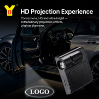 Projecteur de bienvenue sans fil YD pour portière de voiture, capteur magnétique, allumage/extinction automatique, 3 piles AAA, projection de logo HD, sans câblage, éclairage de solleuil de voiture