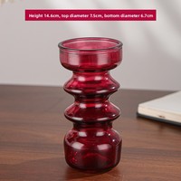 Ensemble de vases en verre transparent de luxe pour arrangements floraux, ensemble de petits vases haut de gamme, vase en verre hydroponique pour décoration de bureau