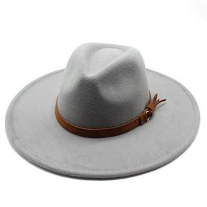 Venta al por Mayor de Sombreros Fedora de Ala Ancha de 9.5 cm con Estampado de Serigrafía Personalizado para Otoño e Invierno, para Mujeres y Hombres, Moda - Product Image 5
