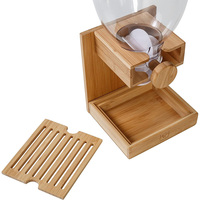 Distributeur de céréales en bambou avec support pour bouteille en verre, ensemble de rangement alimentaire pour cuisine, garde-manger, restaurant, maison, vente en gros, OEM