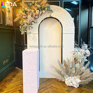 LEDA <b>Party</b> Event Decor Supplies Simple Style White Acrylic Hanging Flower <b>Backdrop</b> for Wedding - Product Image 2