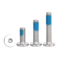 Vis de machine à profil bas en acier inoxydable SS304 à six pans creux avec joint d'écrou de verrouillage bleu pour boîtiers électroniques – Vis personnalisée – Prix de gros