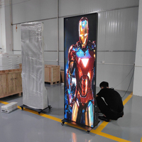 Écran LED BEMS pour intérieur, sur pied, P2.5, 640 mm x 1920 mm (L x H), affichage numérique LED intelligent à haute luminosité pour la publicité