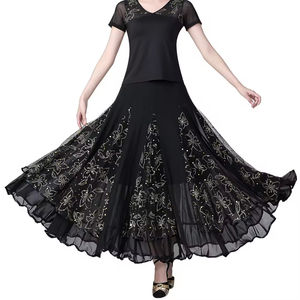 Women's Ballroom <strong>Dancing</strong> <strong>Dresses</strong> 360 Degree Swing Salsa Rumba Flamenco <strong>Tribal</strong> Rhinestone Floral Mesh Casual Elegant Shiny Sequin - Product Image 5