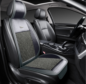 Nouvelle conception, cuir + perles en bois, ventilation, style sportif, compatible airbag, couleurs personnalisables, housses de siège de <span class=keywords><strong>voiture</strong></span> universelles, <span class=keywords><strong>coussin</strong></span> - Product Image 2