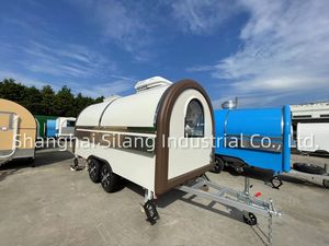 MAICHE Remorque alimentaire mobile personnalisée, blanche et <span class=keywords><strong>marron</strong></span> Food Truck Bar - Product Image 2