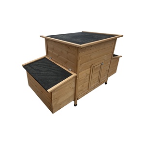 XPT024 rumah hewan peliharaan besar kayu alami gaya Modern kandang ayam untuk rumah pertanian luar ruangan untuk pola hewan kelinci dan anjing - Product Image 3