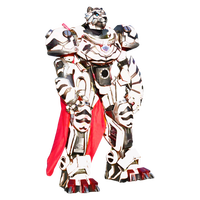 Costume de festival personnalisé en armure de tigre blanc Titan de 2,5 mètres en matériau EVA pour événements et fêtes, service de location mécanisé
