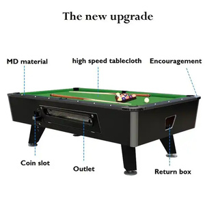 Villa Conference China Manufacturer Wholesale Solid Wood Slate 6ft 7ft English Coin Operated Pool <b>Table</b> for Bars Snooker 6 Coin - Product Image 3